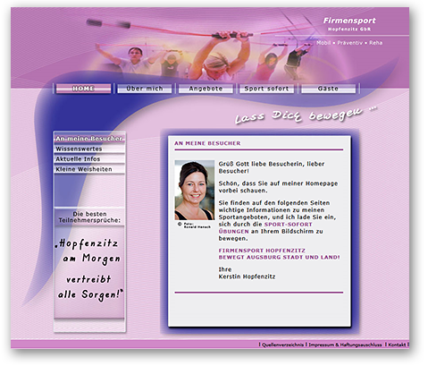 Homepage und Webdesign gestaltet von Seher-Design